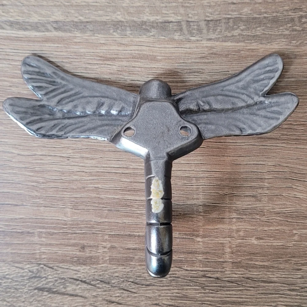 Elegant Metallic Dragonfly Wall Hook